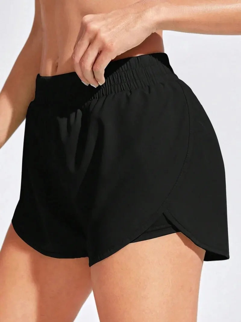 Women Yoga Shorts Elastic Fitness Running Workout Gym Sportswear