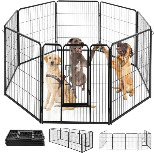 Heavy Duty Dog Playpen 8 Panels Metal Exercise Pen