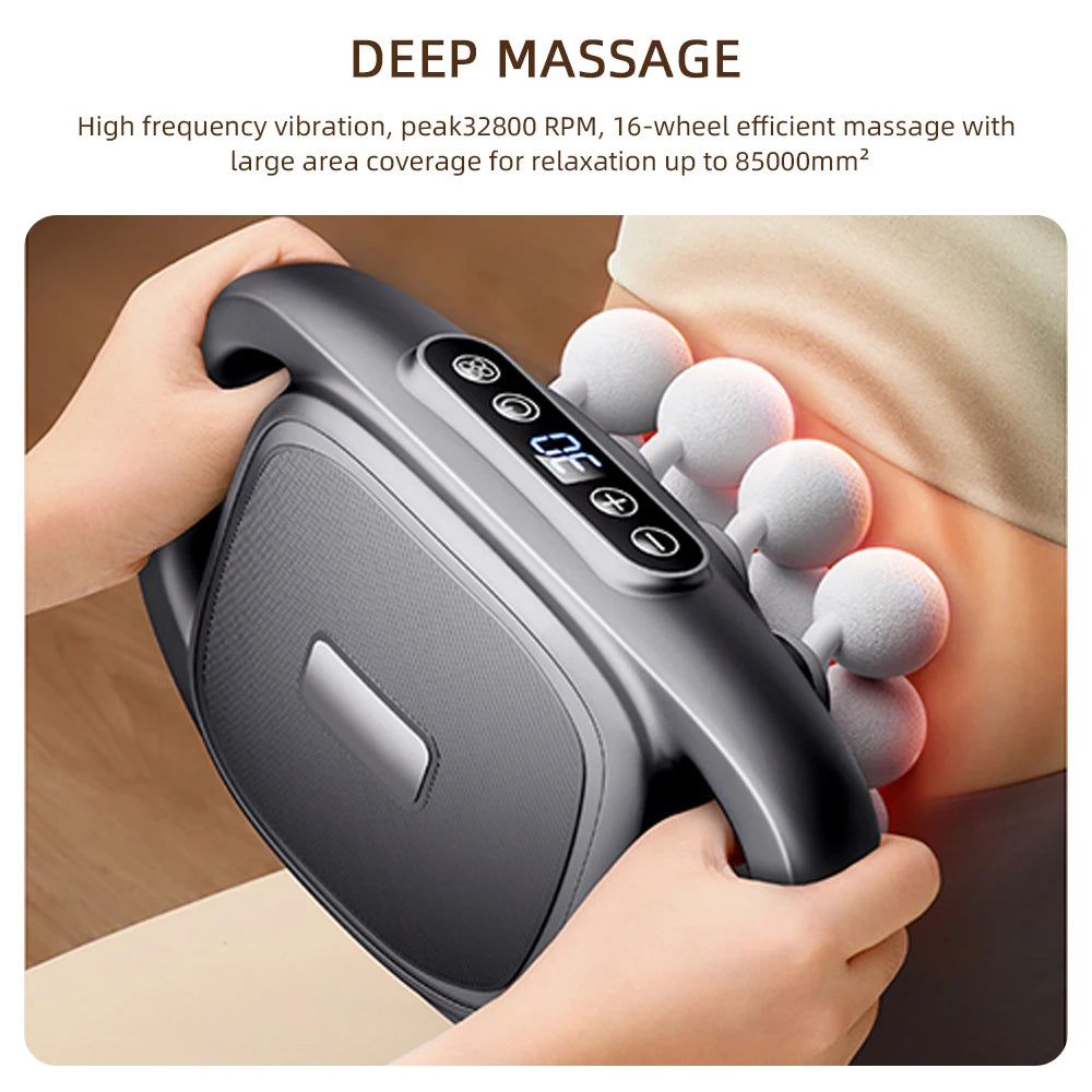Foreverlily 16-Head Fascia Massage Gun With 9 Modes