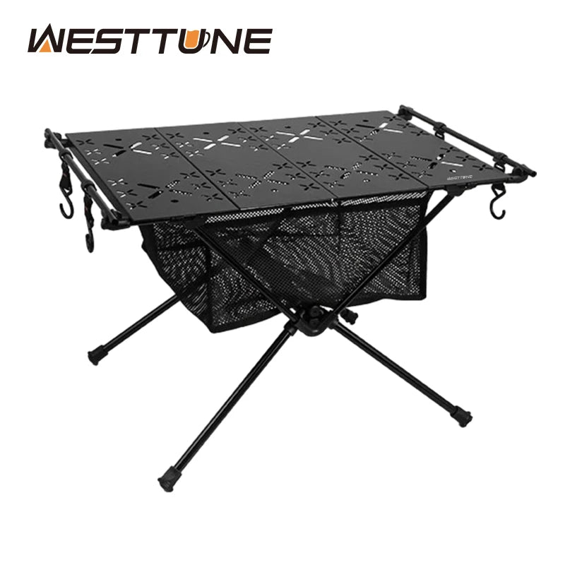 West Tune Folding Camping Table Aluminum Lightweight Portable