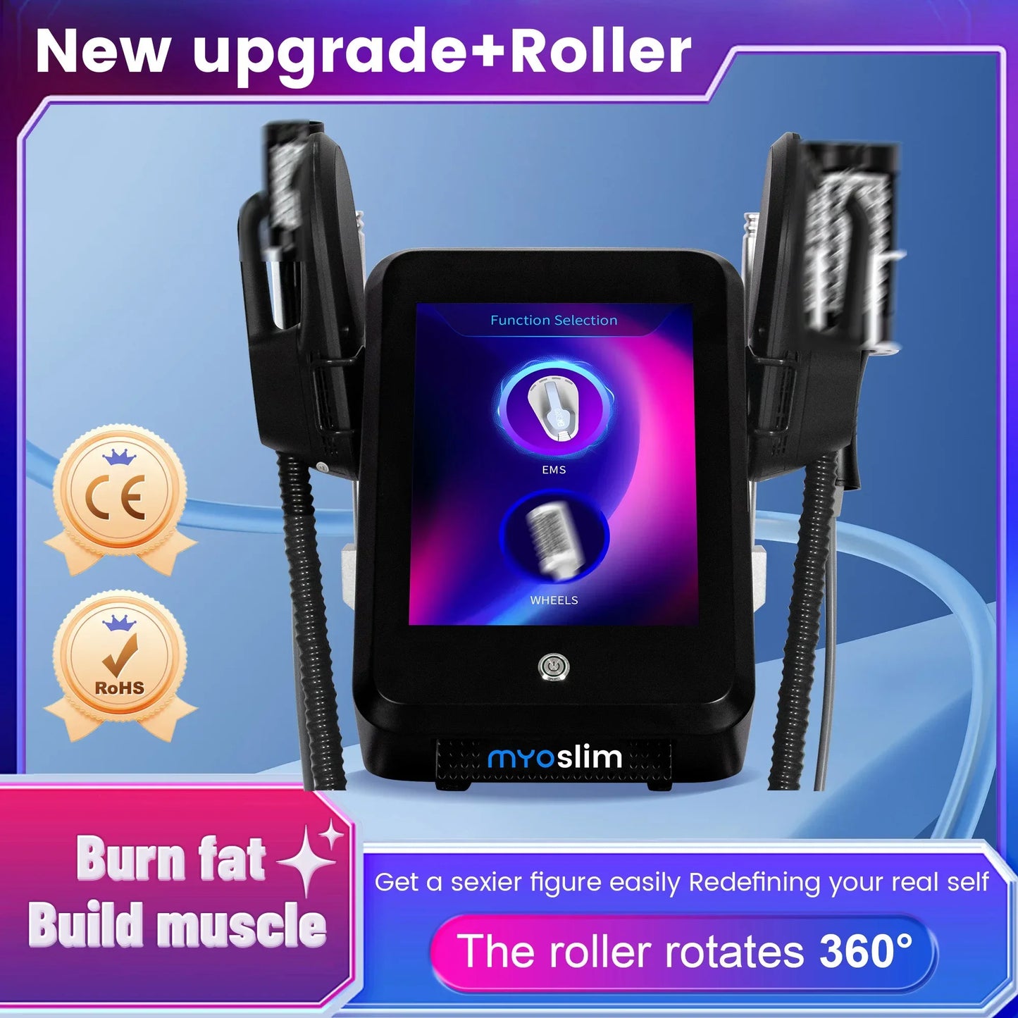 Myoslim 2-in-1 RF Roller EMS Nova Hi-EMT Fitness Machine