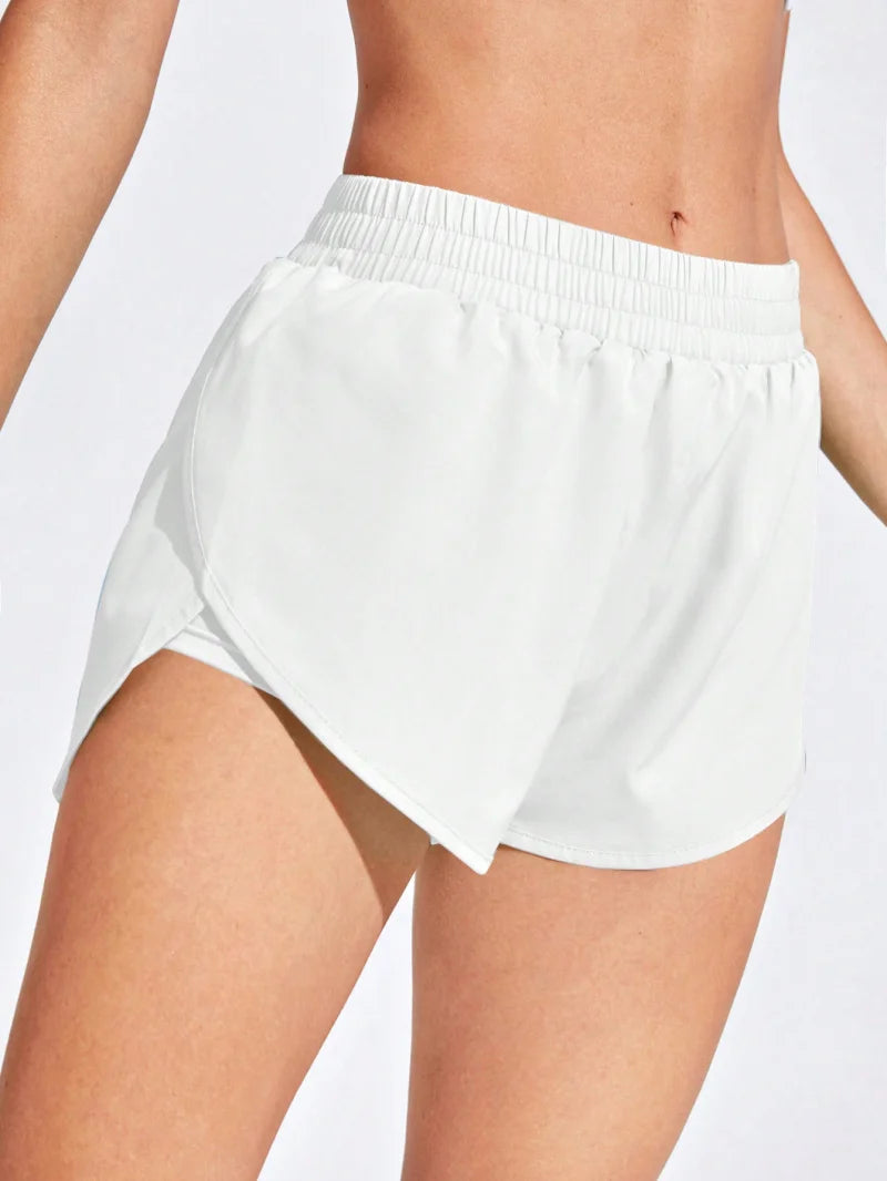 Women Yoga Shorts Elastic Fitness Running Workout Gym Sportswear