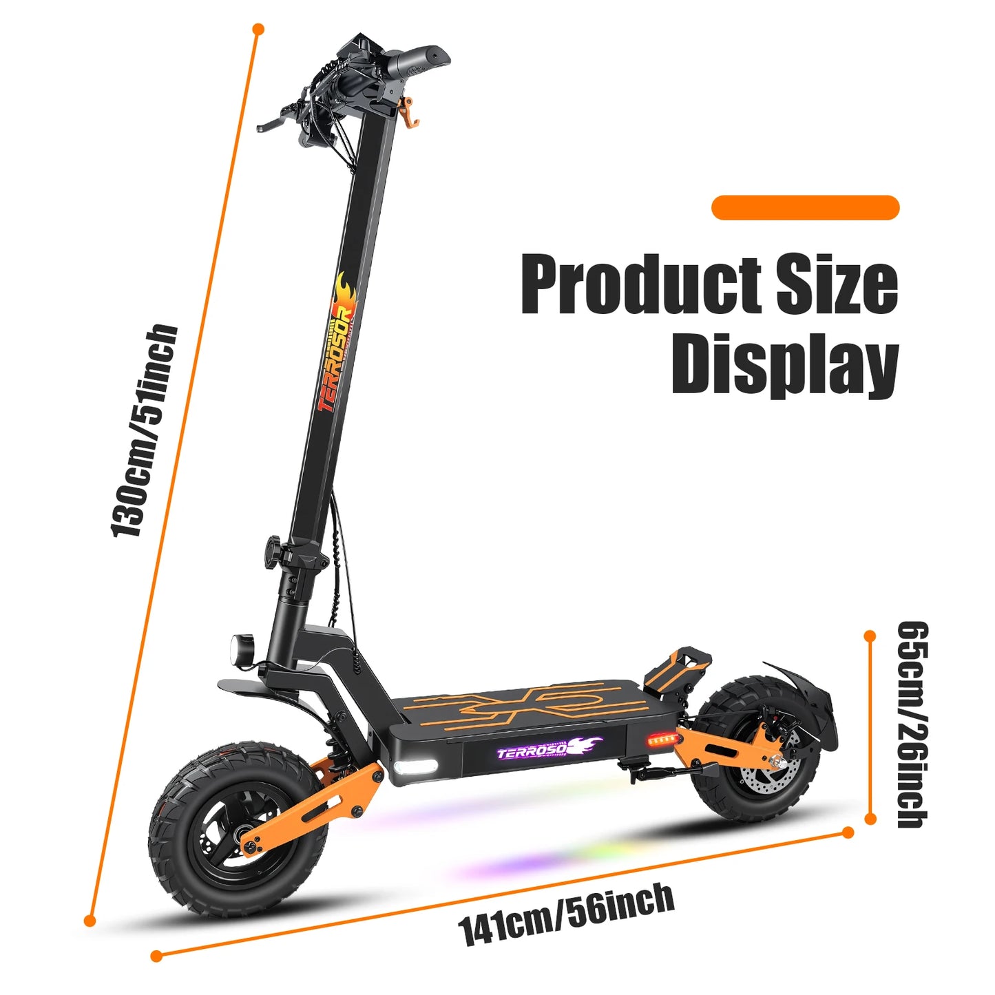 Electric Folding Scooter With 1200W Motor And 40 MPH Range