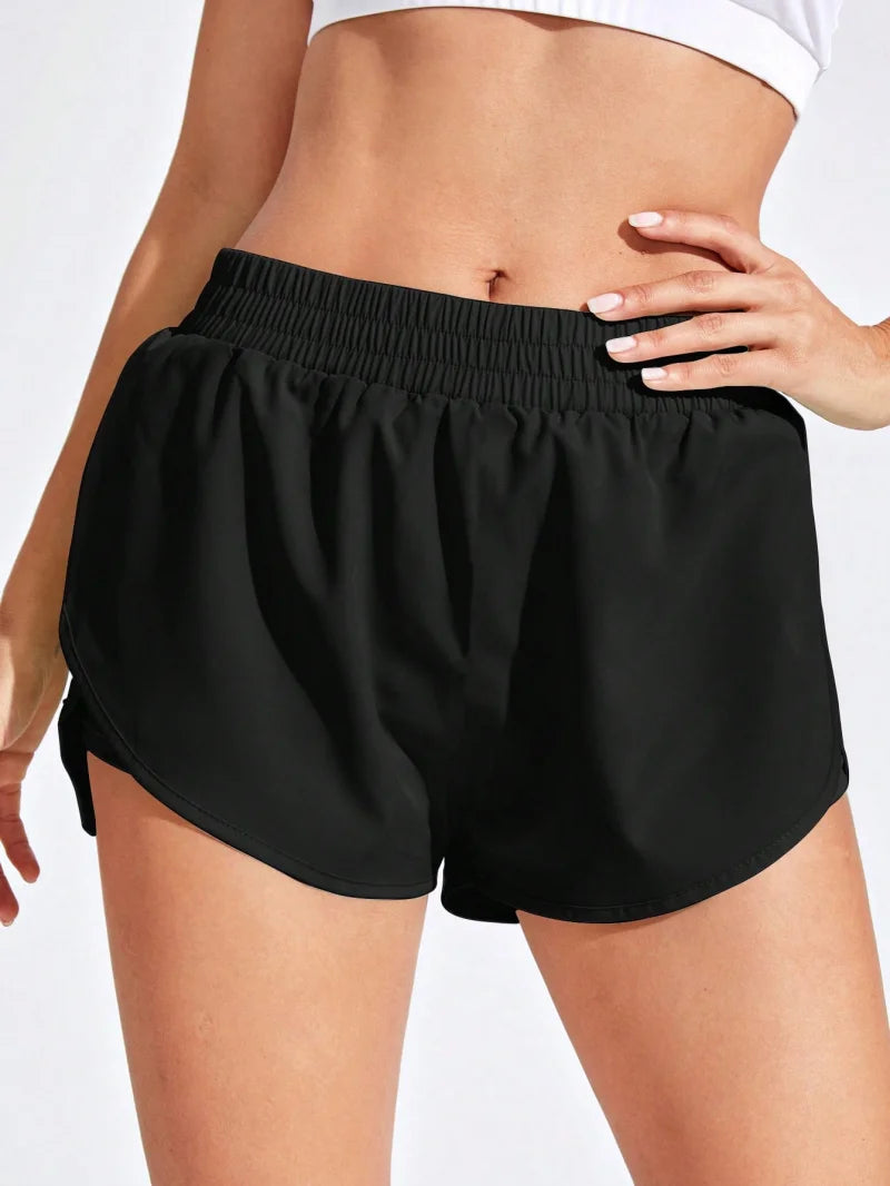 Women Yoga Shorts Elastic Fitness Running Workout Gym Sportswear