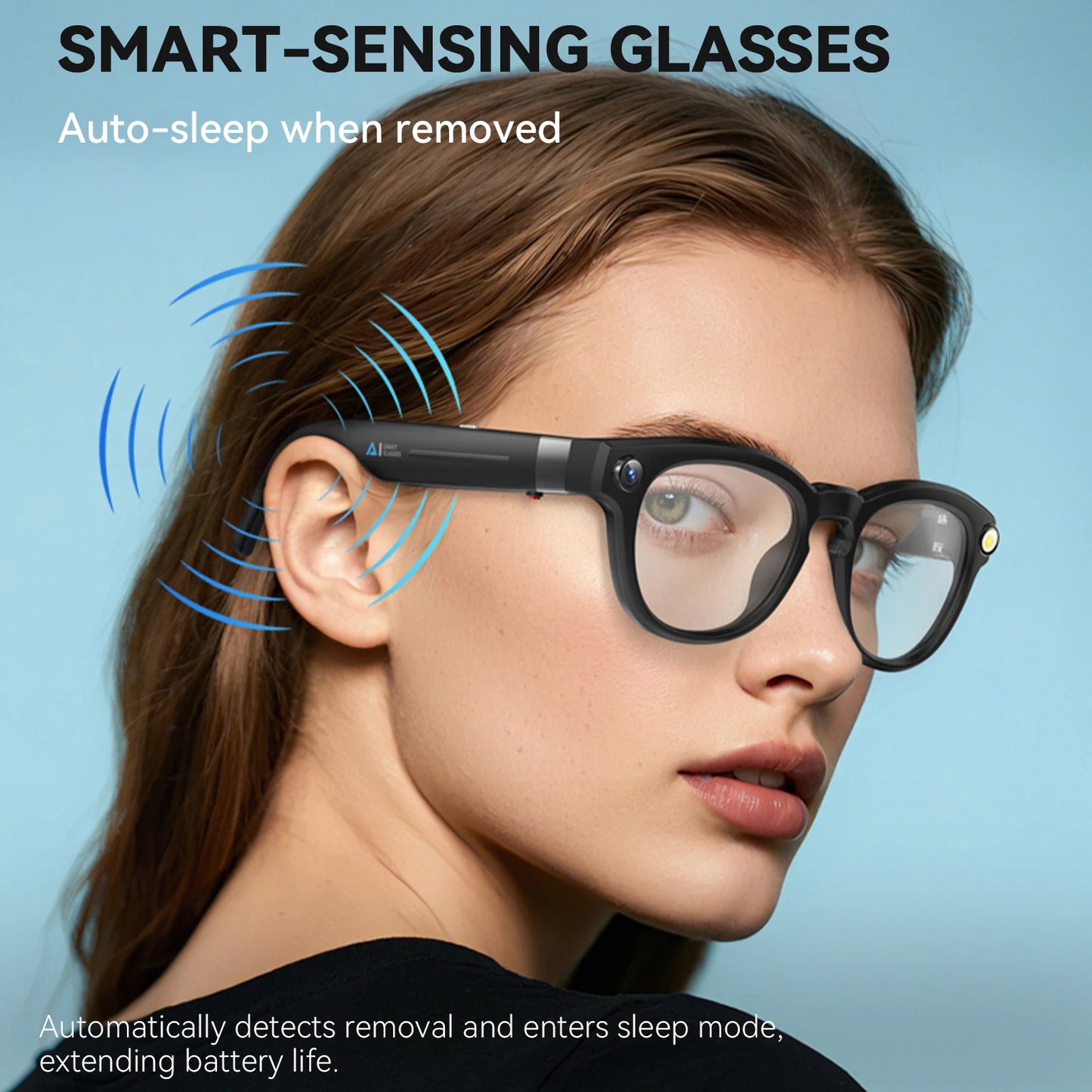 EIGIIS AI Smart Glasses Bluetooth Call AI Translation Noise Reduction