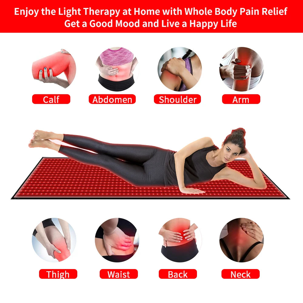 Light Therapy Full-Body Mat With 945 LEDs 660nm 850nm