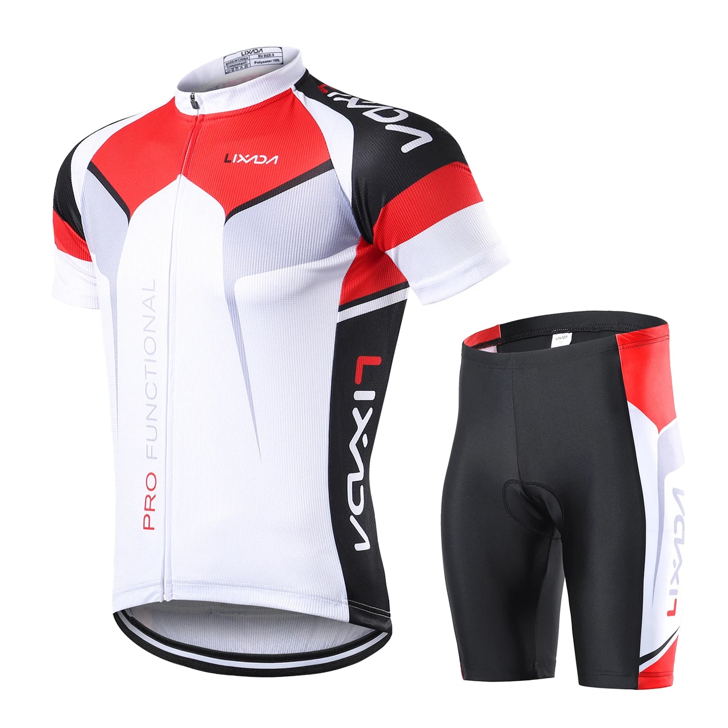 Men Breathable Quick Dry Cycling Jersey And Padded Shorts Set