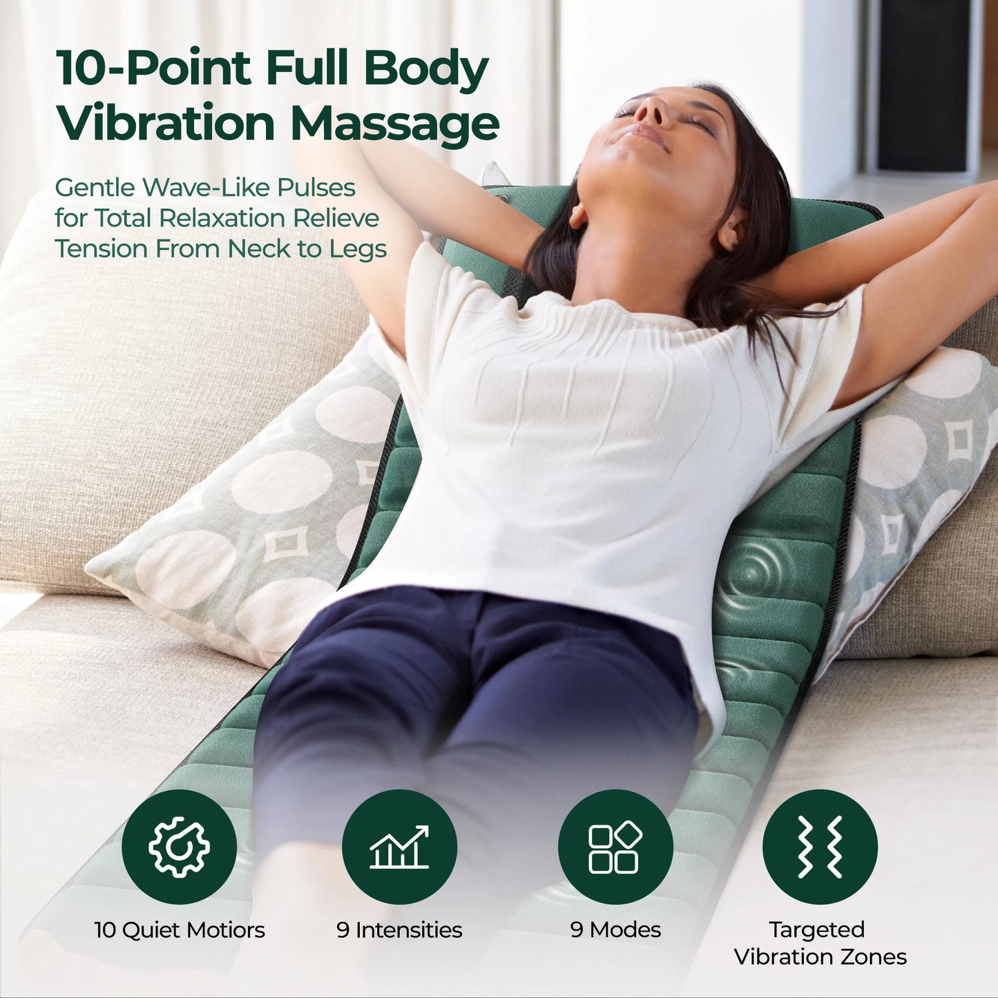 Homemassa Full Body Massage Mat With Heat And 9 Speeds