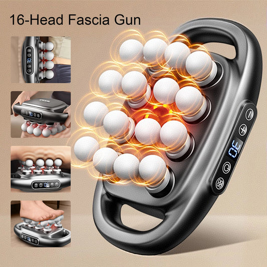 Foreverlily 16-Head Fascia Massage Gun With 9 Modes