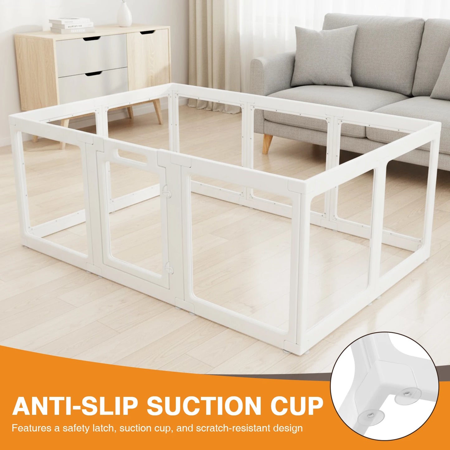 Clear Acrylic Puppy Playpen Kennel Cage With Door For Pets