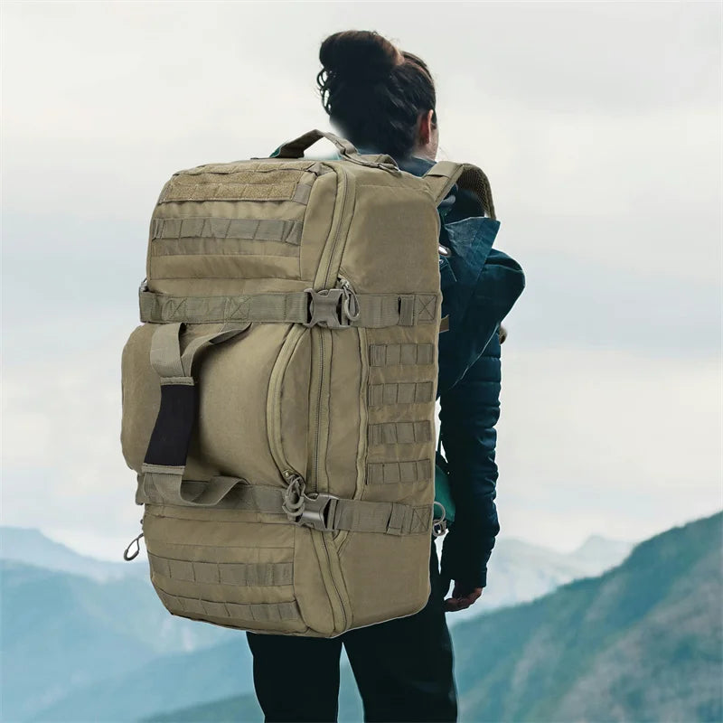 LQARMY Outdoor MOLLE Tactical Backpack for Hiking and Camping