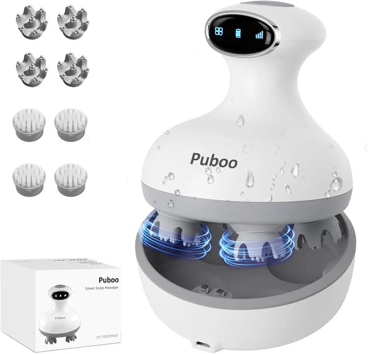 Electric Scalp Massager Waterproof 84 Nodes 4 Heads Hair Growth