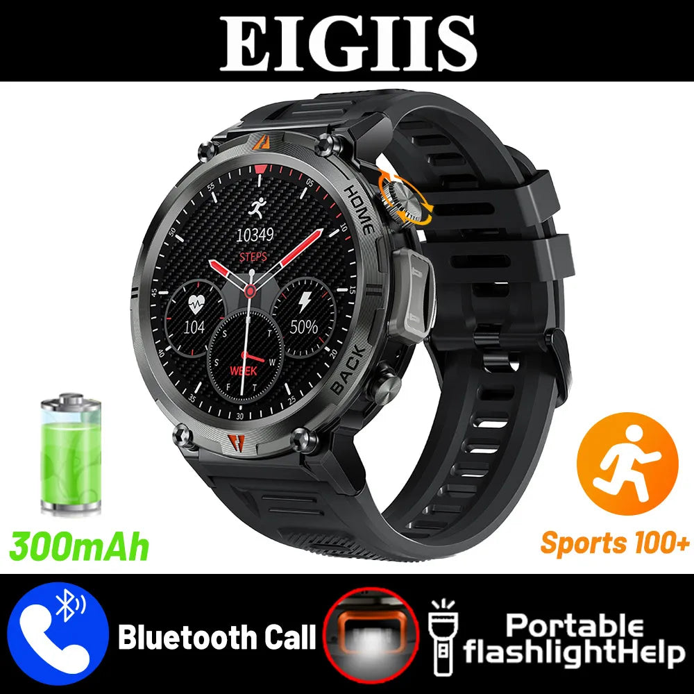 EIGIIS KE3 Smartwatch For Men Bluetooth Call Full Touch Screen Health Monitor