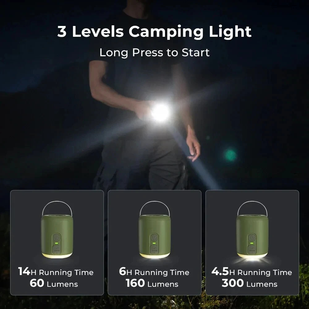 Tiny Air Pump With Camping Lantern For Inflatable Sleeping Pads