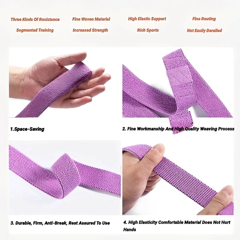 NONE Long Resistance Loop Band Set For Arms Legs And Hip Training