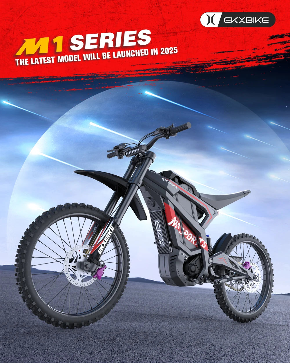EKX M1 16800W Peak Electric Dirt Bike 72V 85 Miles