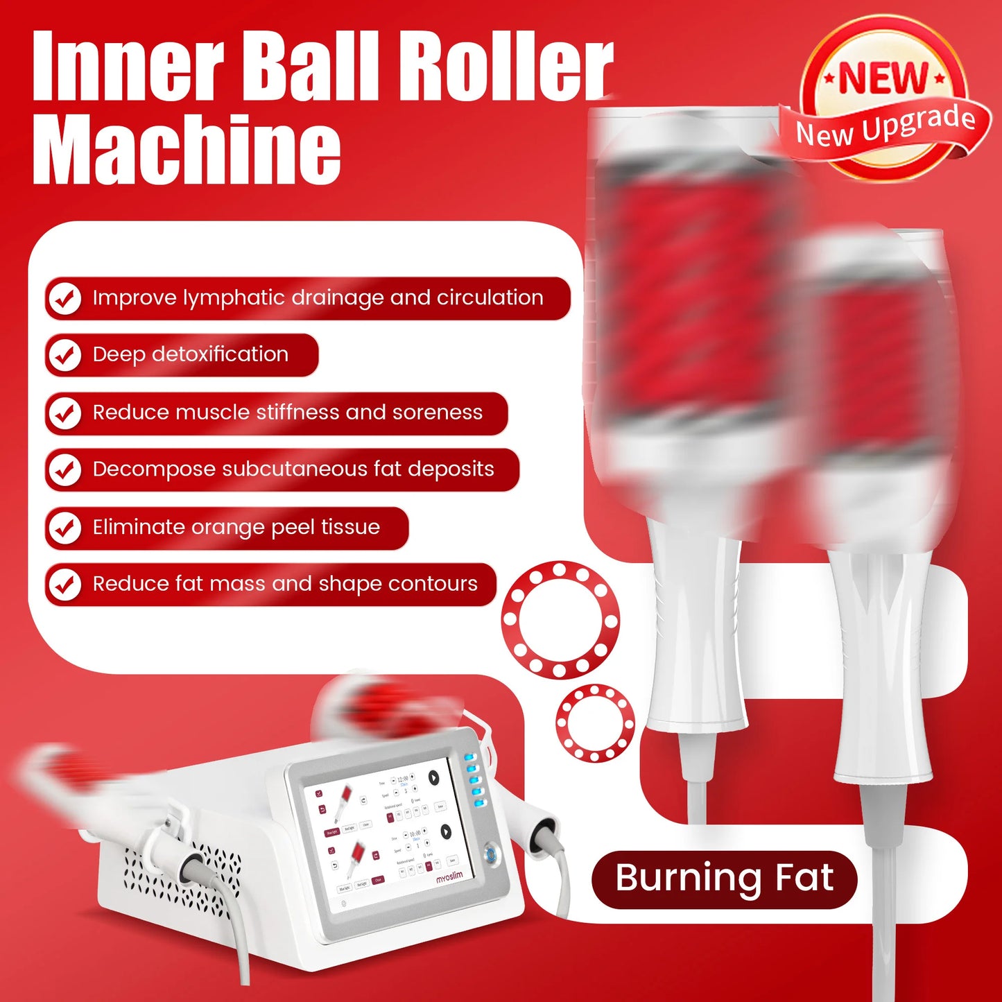 Inner Ball Roller Massage Device For Body Contouring