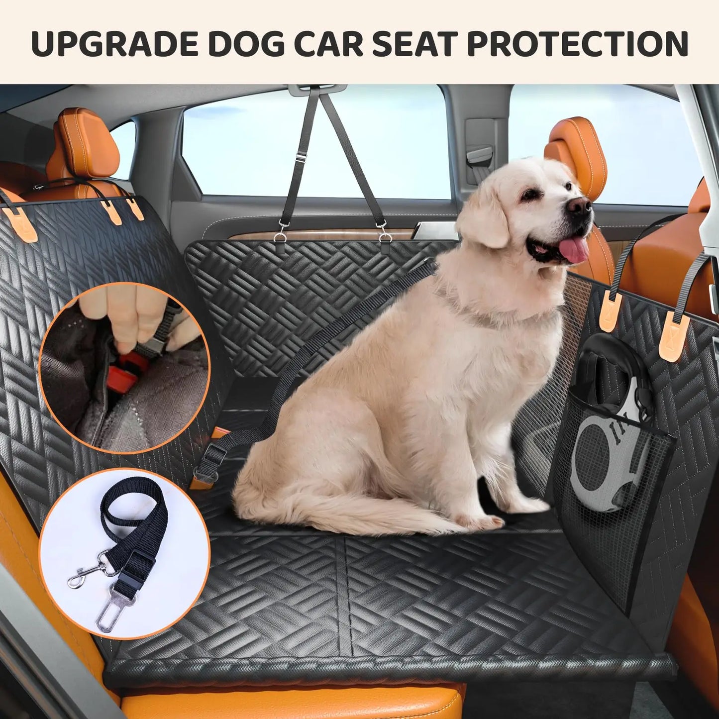 NONECN Dog Seat Cover for Cars and SUVs Durable Hammock