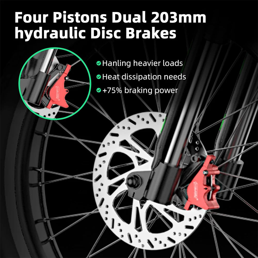 Electric Dirt Bike 6000W 60V 25Ah Dual Hydraulic Brakes Full Suspension