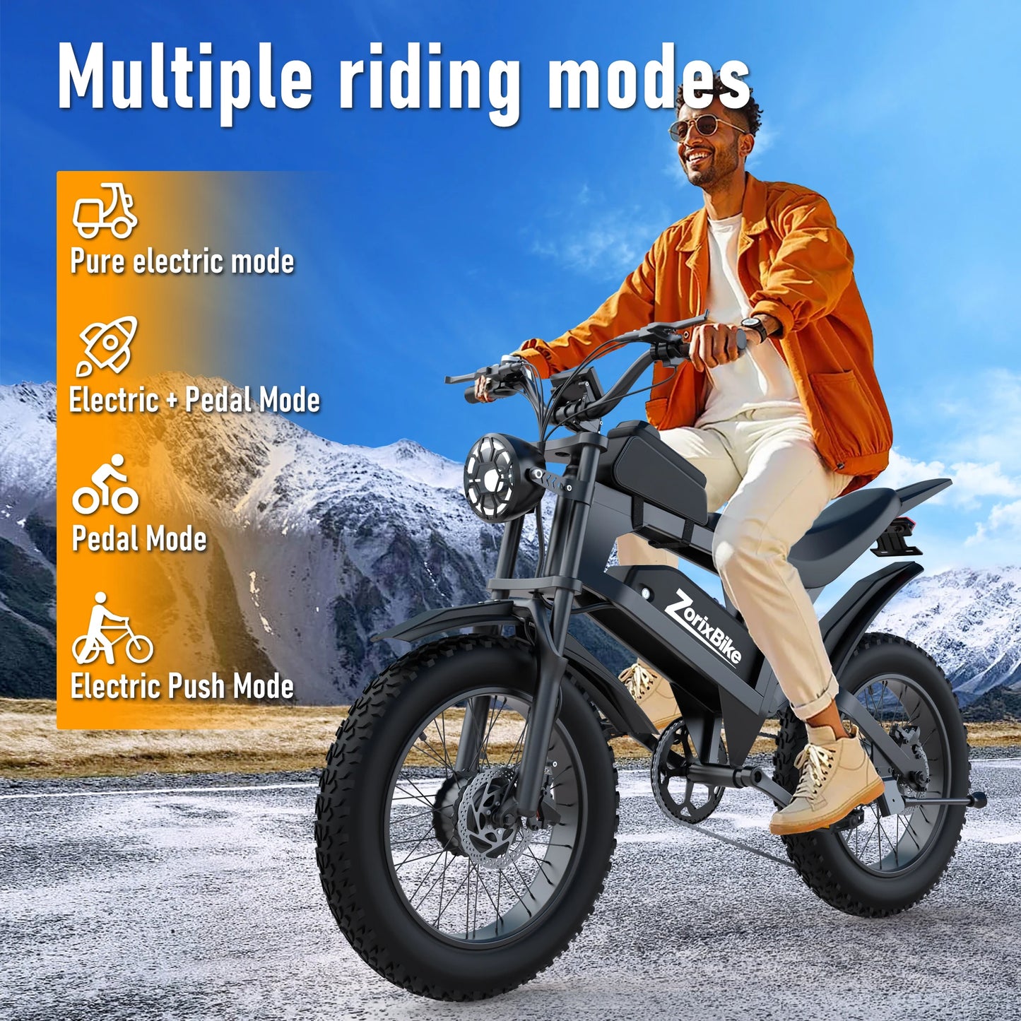 ZorixBike R8 Pro Electric Off Road Bike For Adults