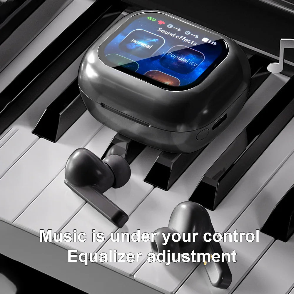 GREATWALL TWS Wireless Bluetooth Earphones With LCD Touch Screen