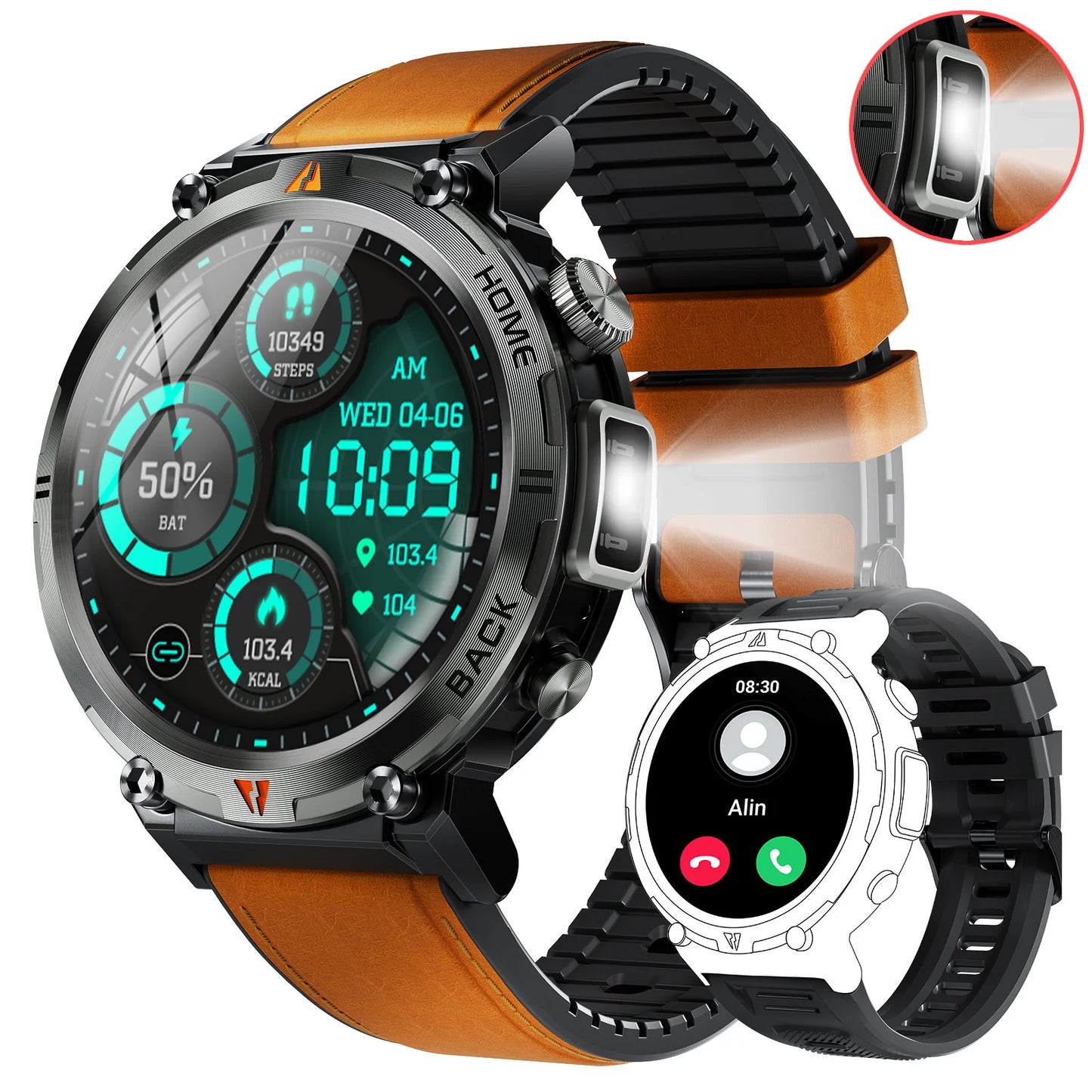 EIGIIS KE3 Smartwatch For Men Bluetooth Call Full Touch Screen Health Monitor