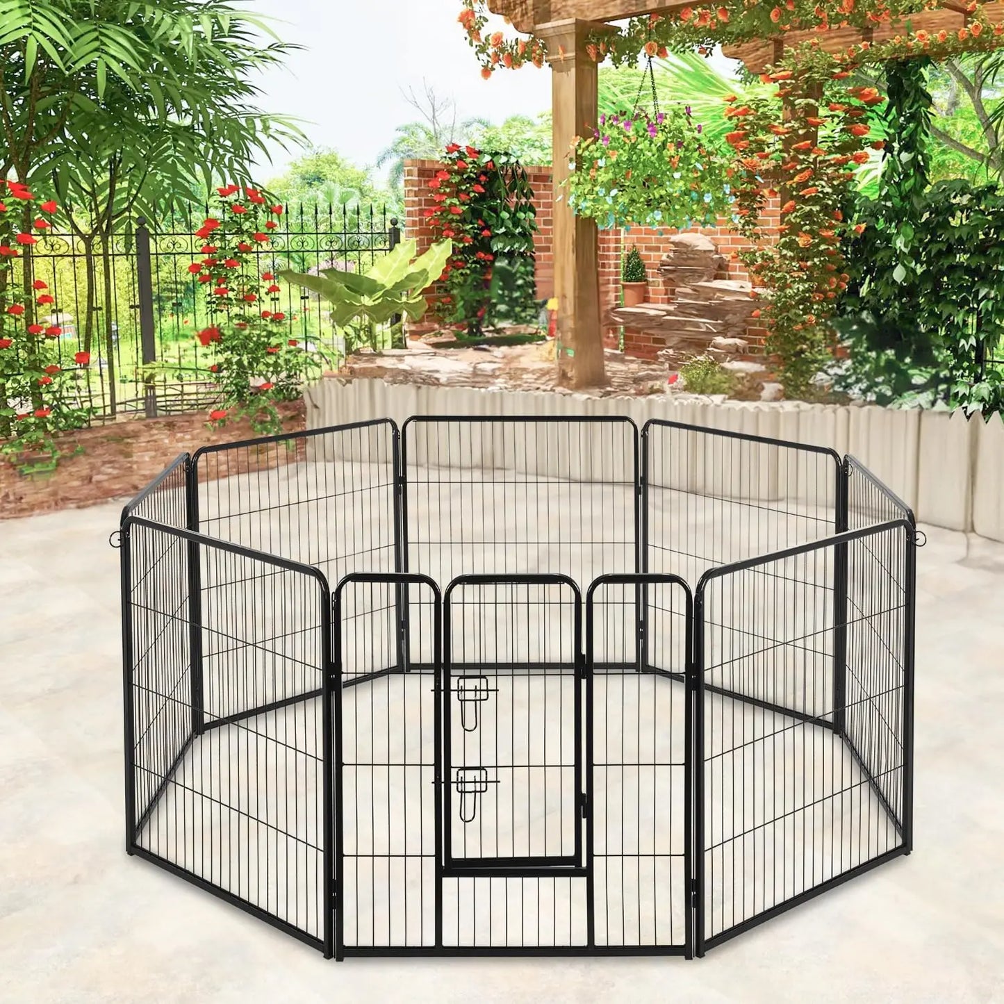 Heavy Duty Dog Playpen 8 Panels Metal Exercise Pen