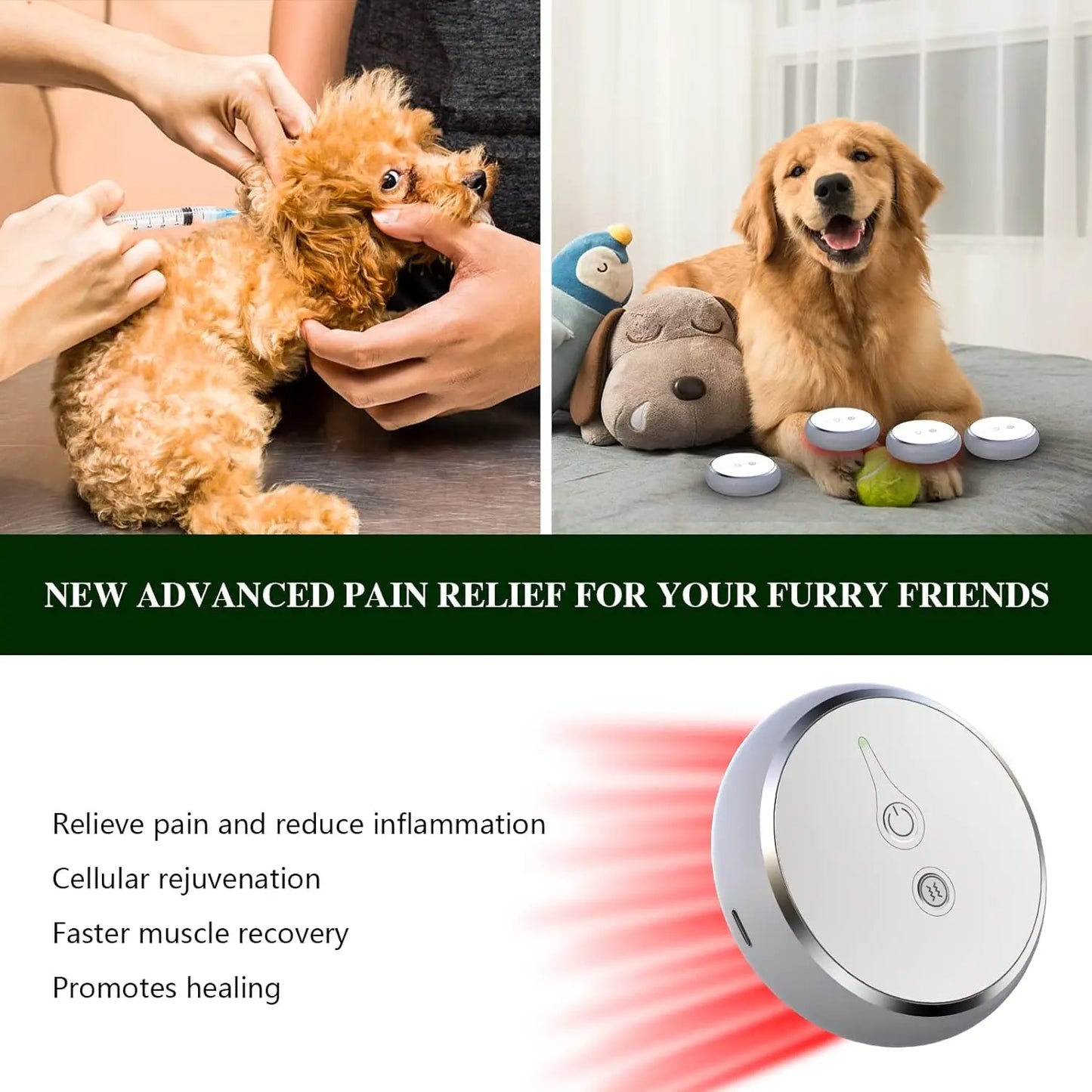 Portable Red Light Therapy Device for Pets Arthritis Pain Relief