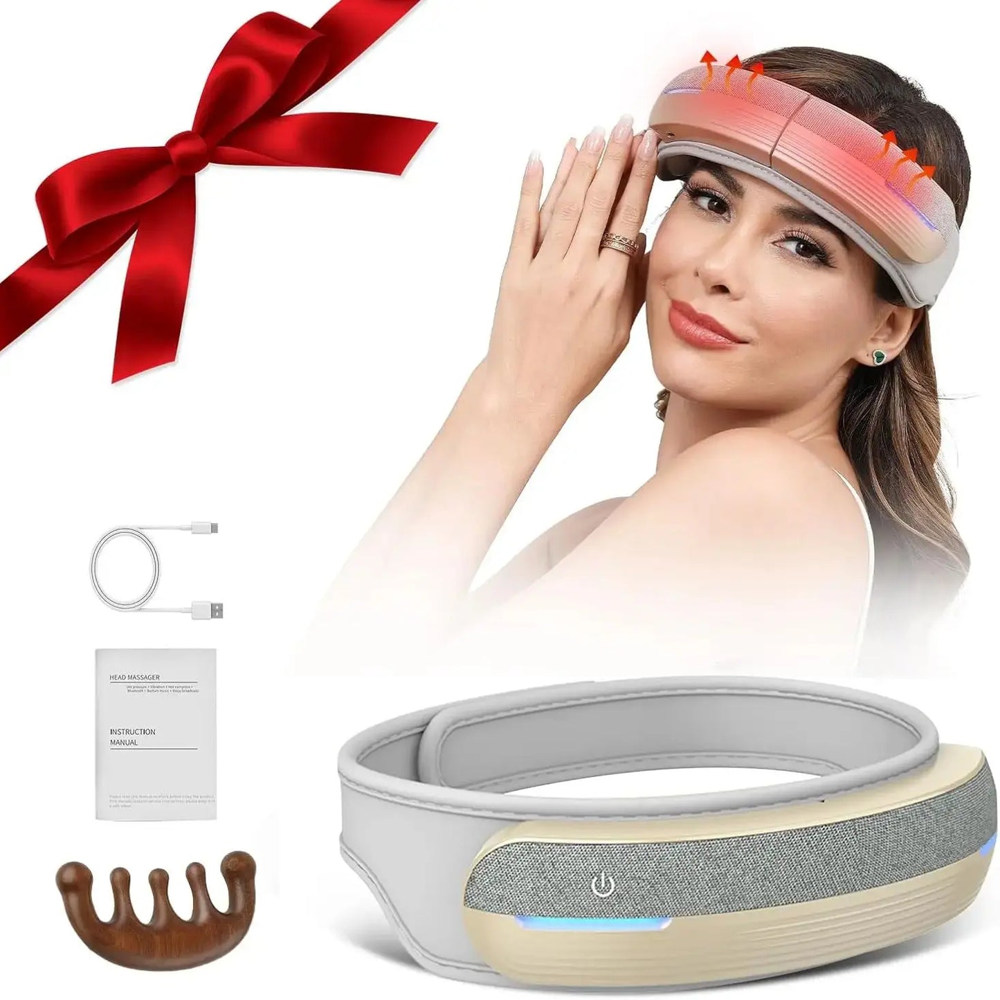 Homemassa Portable Electric Head Massager With 5 Modes Heat Bluetooth