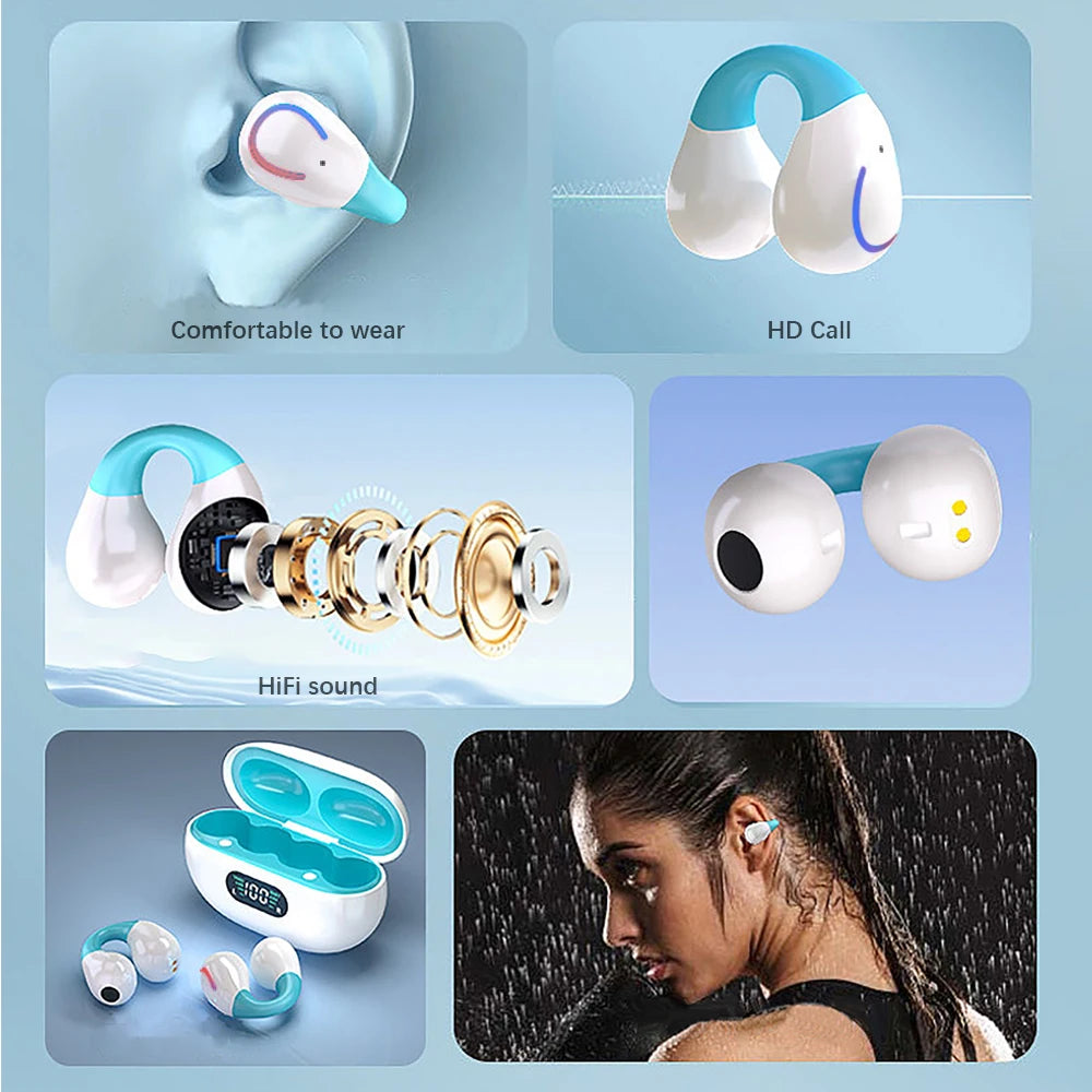 GREATWALL Wireless Bluetooth Earphones With LED Digital Display
