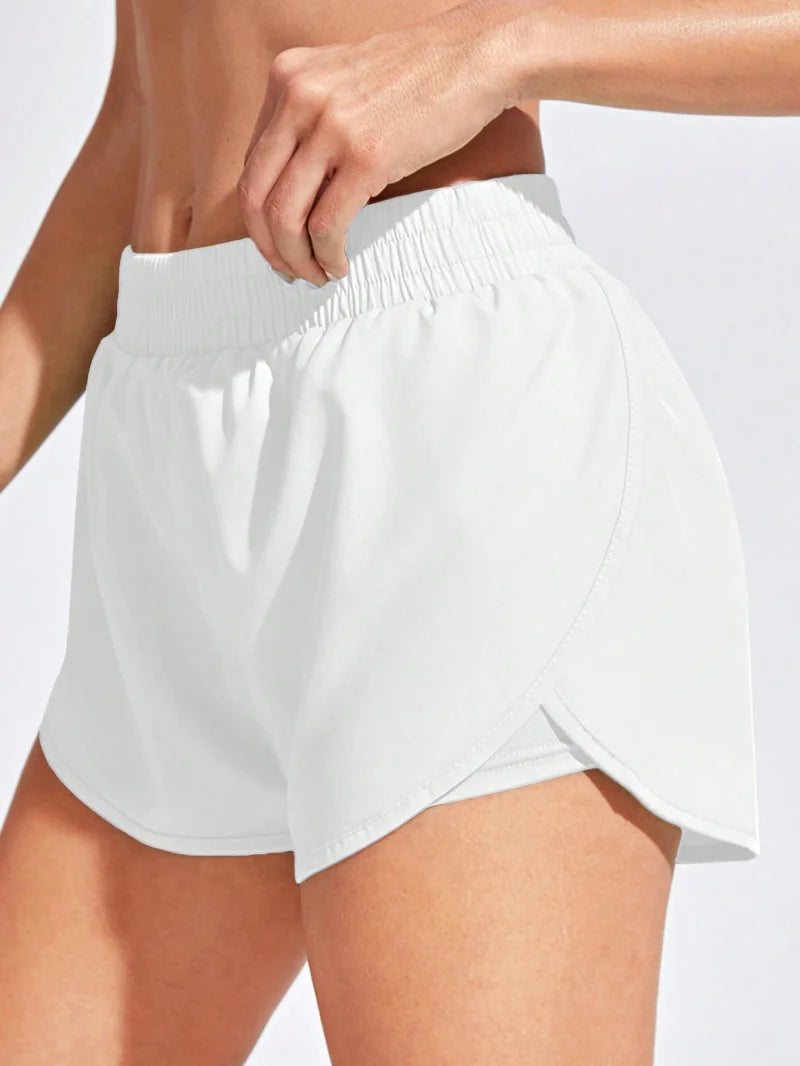 Women Yoga Shorts Elastic Fitness Running Workout Gym Sportswear