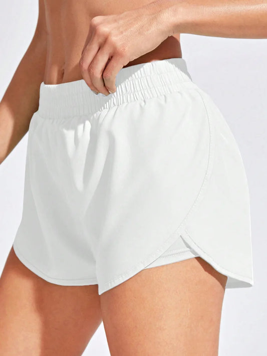 Women Yoga Shorts Elastic Fitness Running Workout Gym Sportswear