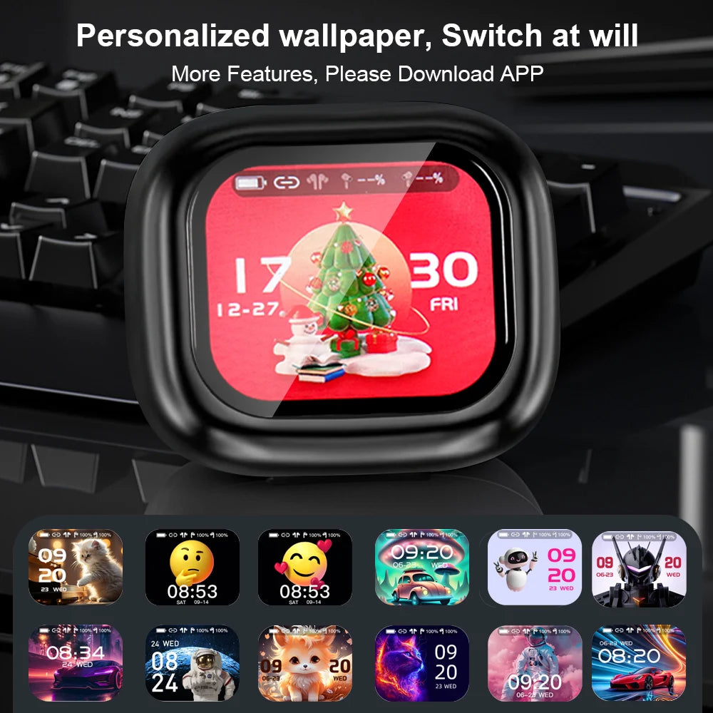 GREATWALL TWS Wireless Bluetooth Earphones With LCD Touch Screen