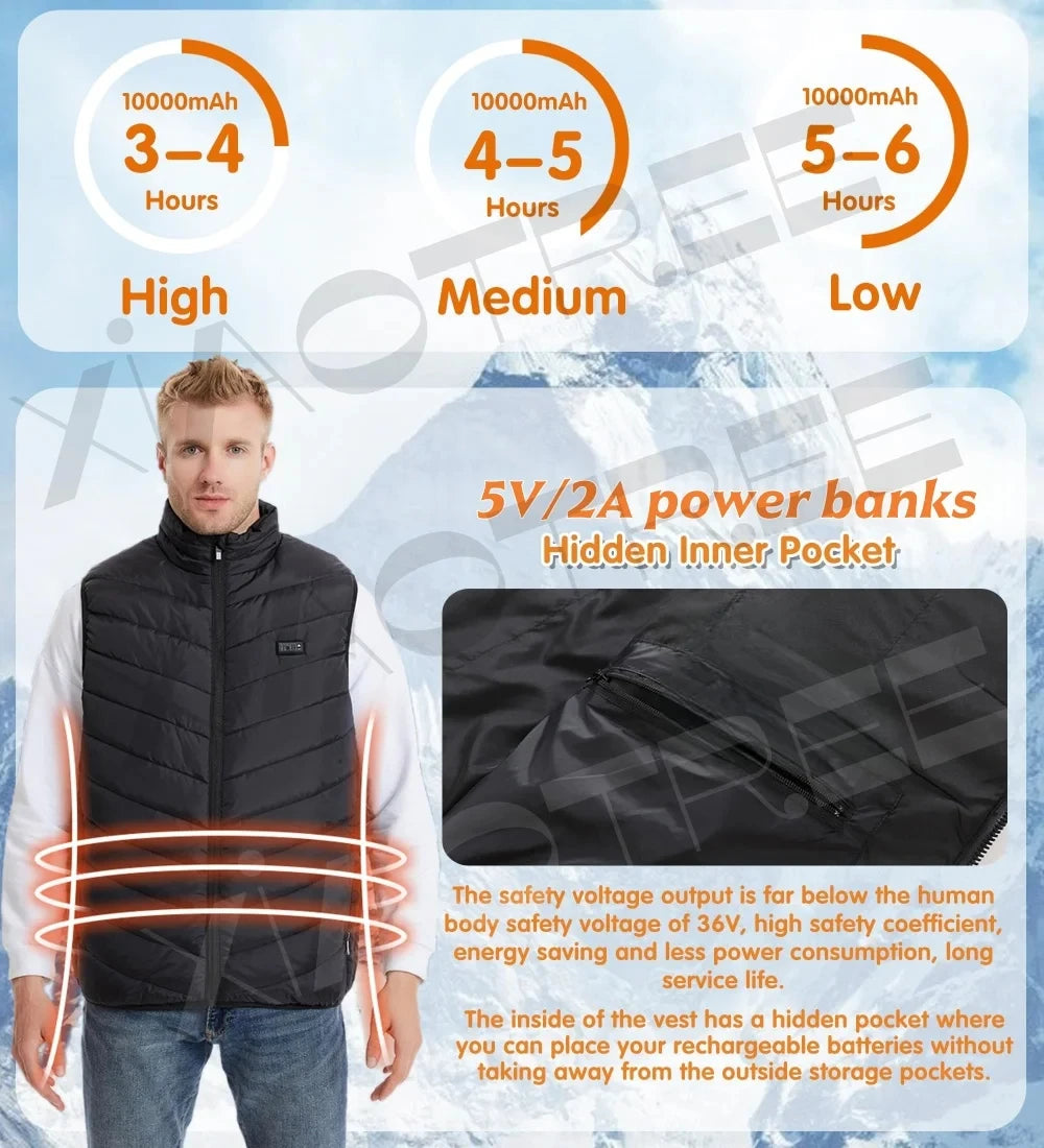XIAOTREECN Heated Vest Jacket For Men And Women USB
