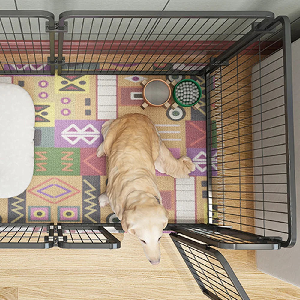 Foldable Dog Fence Playpen With 4 To 6 Panels