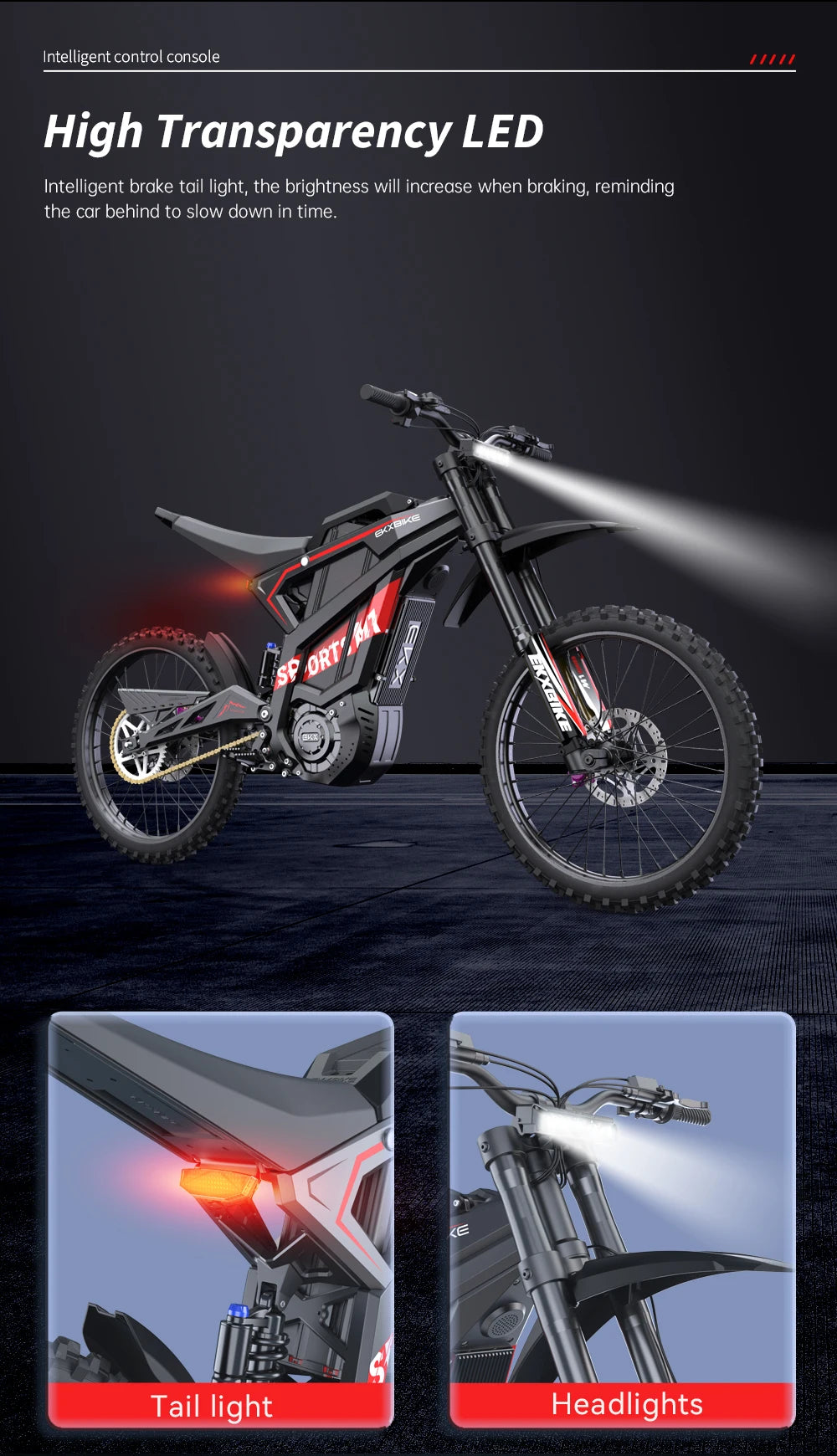 EKX M1 16800W Peak Electric Dirt Bike 72V 85 Miles