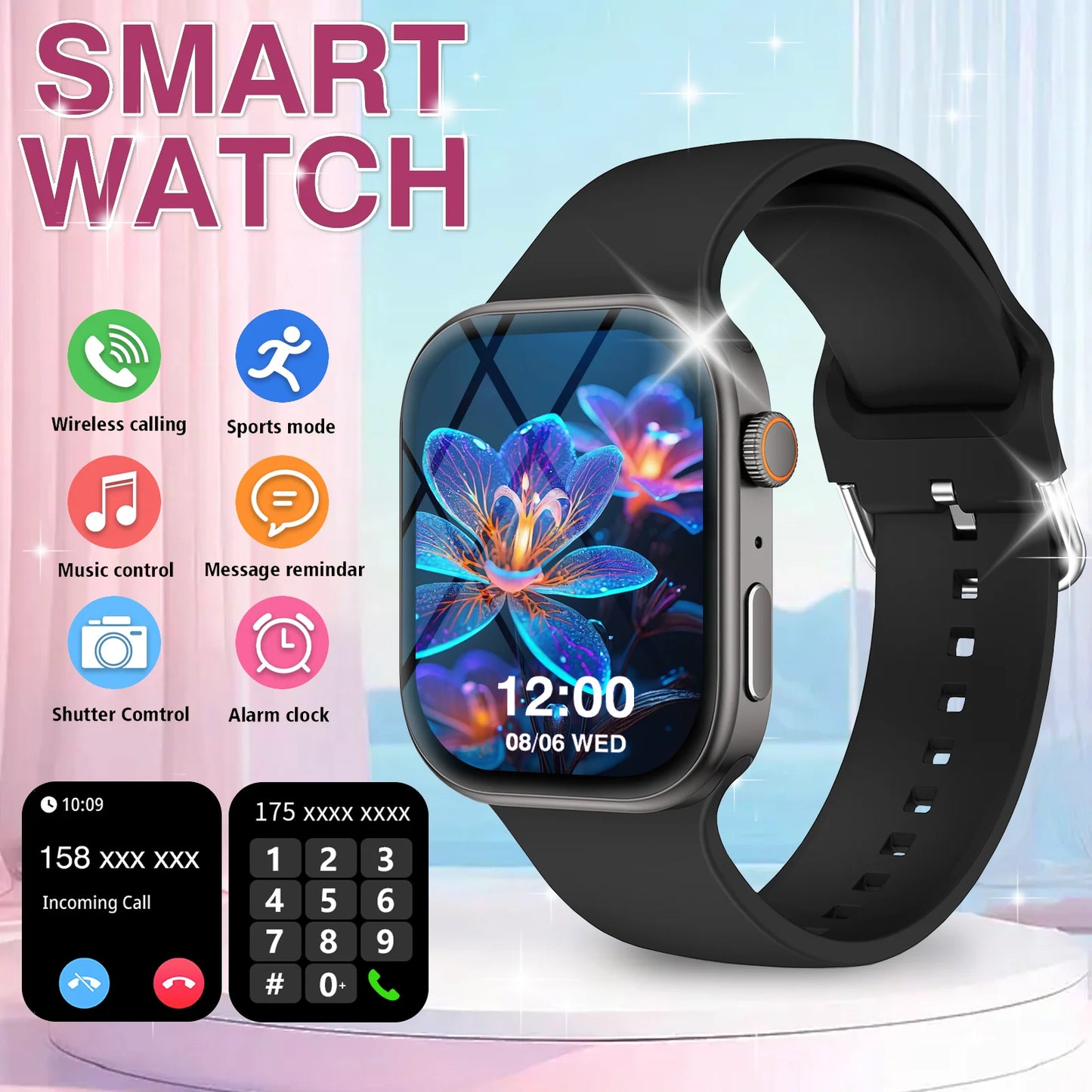 Odelet Smartwatch Bluetooth Call And Message Display Fitness Tracker