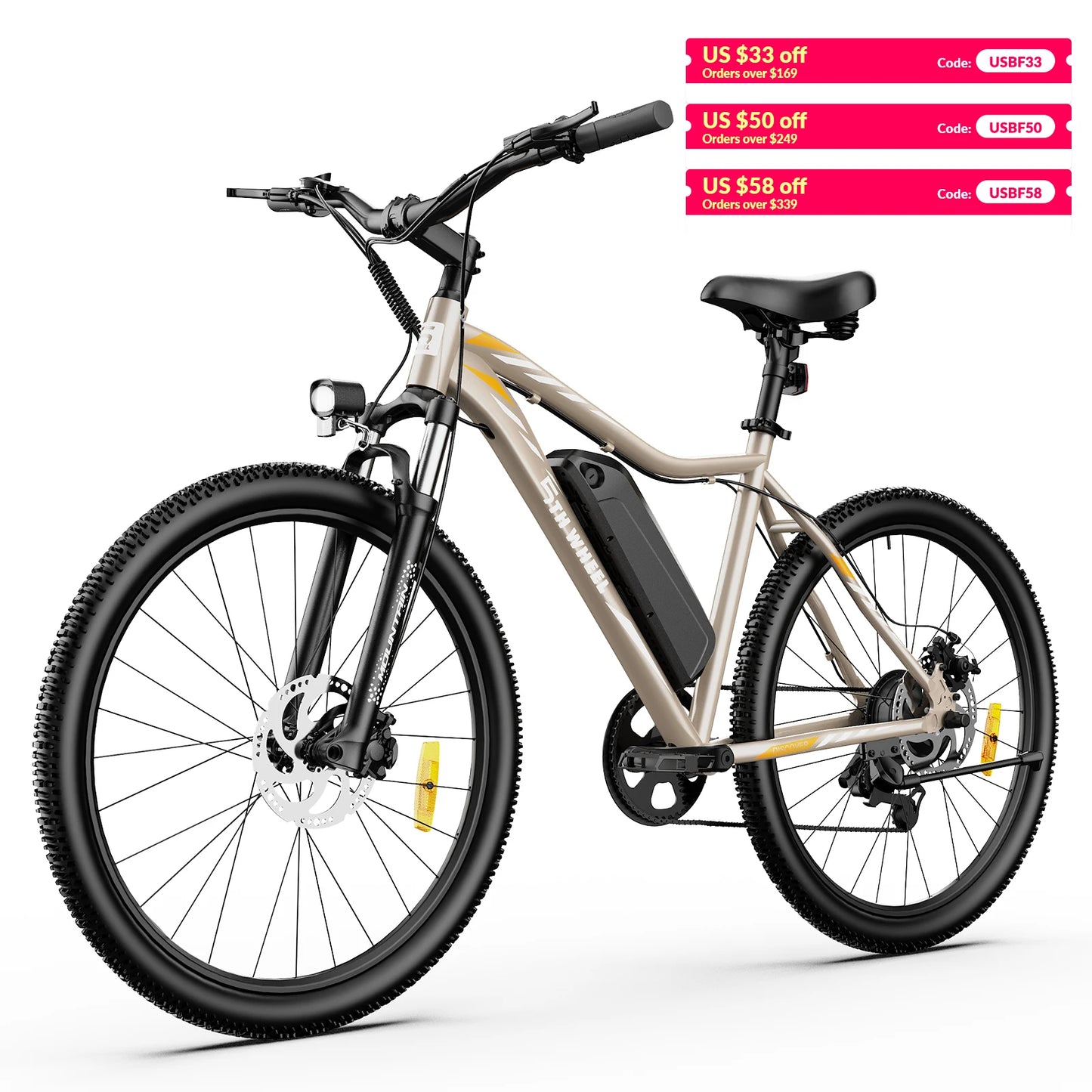 5th Wheel AB17 Electric Bike With 23 MPH 700W Motor