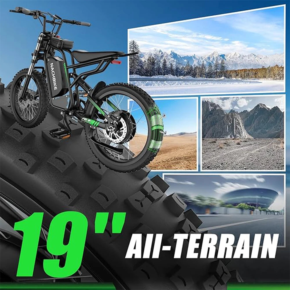 Electric Dirt Bike 6000W 60V 25Ah Dual Hydraulic Brakes Full Suspension