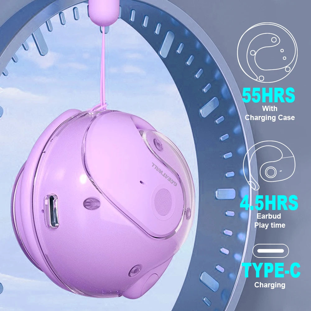 GREATWALL True Wireless Bluetooth Earphones HiFi Headphones With Mic