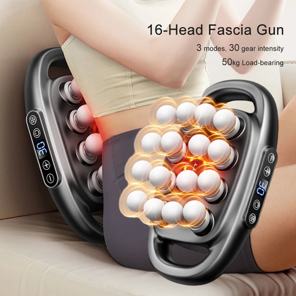 Foreverlily 16-Head Fascia Massage Gun With 9 Modes