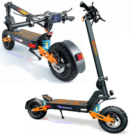 Electric Folding Scooter With 1200W Motor And 40 MPH Range