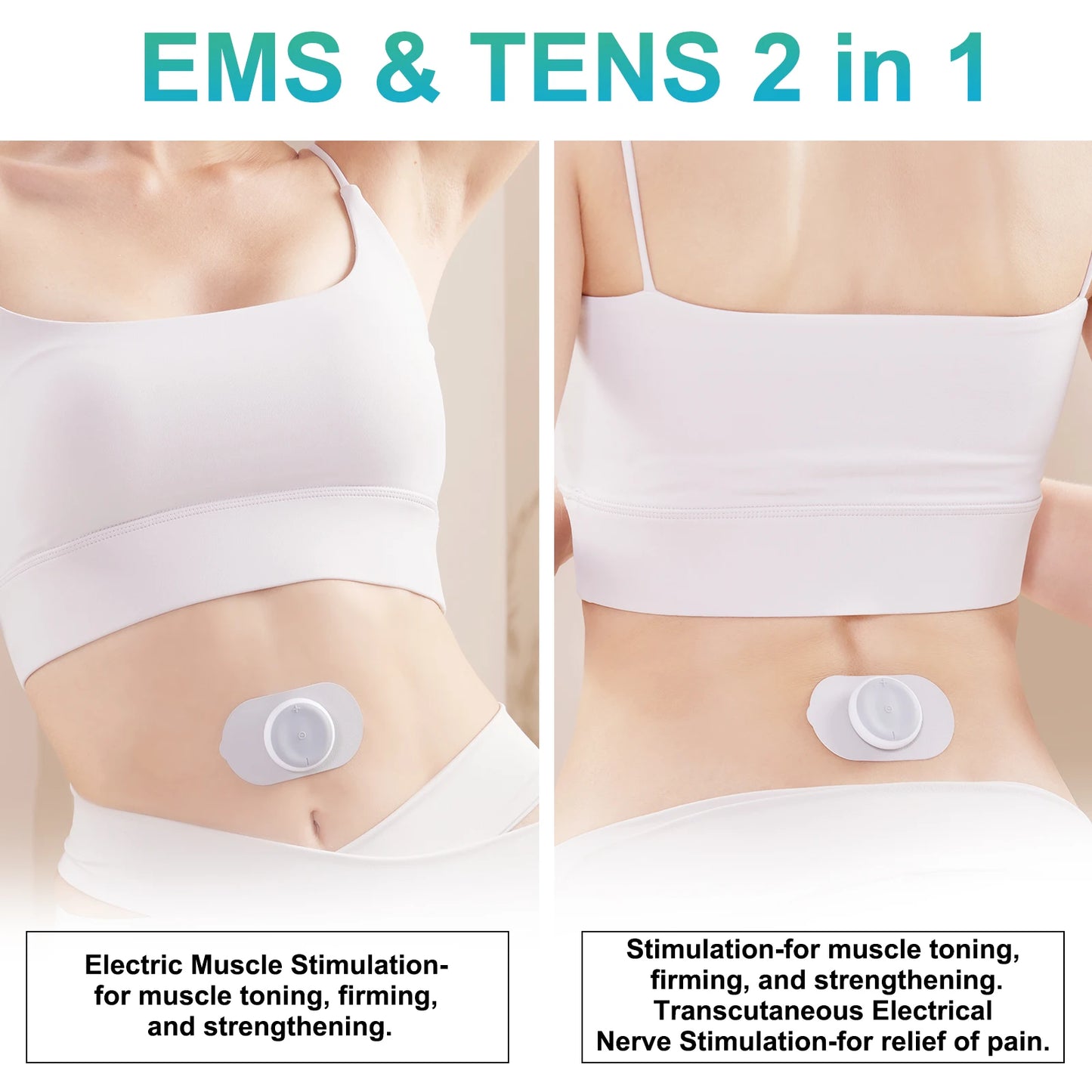MASGREE Wireless TENS EMS Unit For Electric Muscle Stimulation