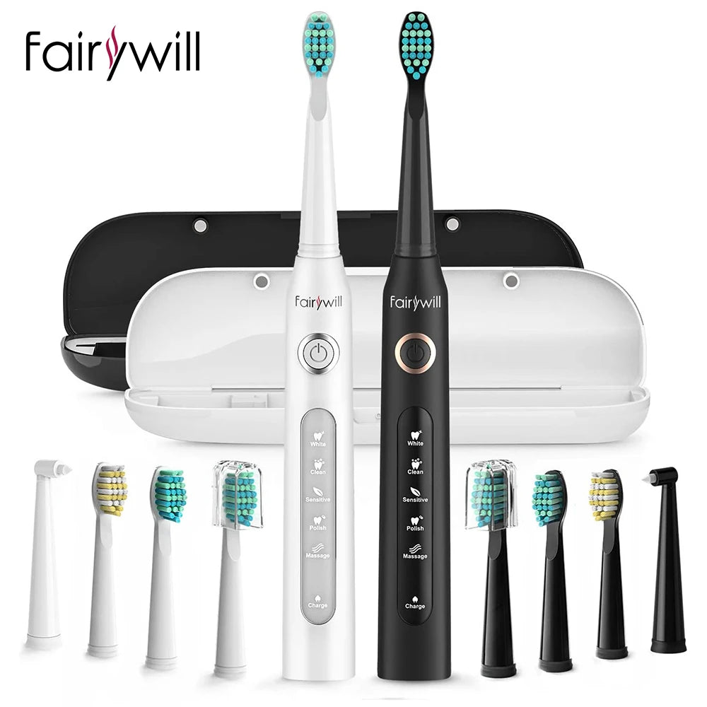 Fairywill Sonic Electric Toothbrush FW-D7 With USB Charging Case 5 Modes