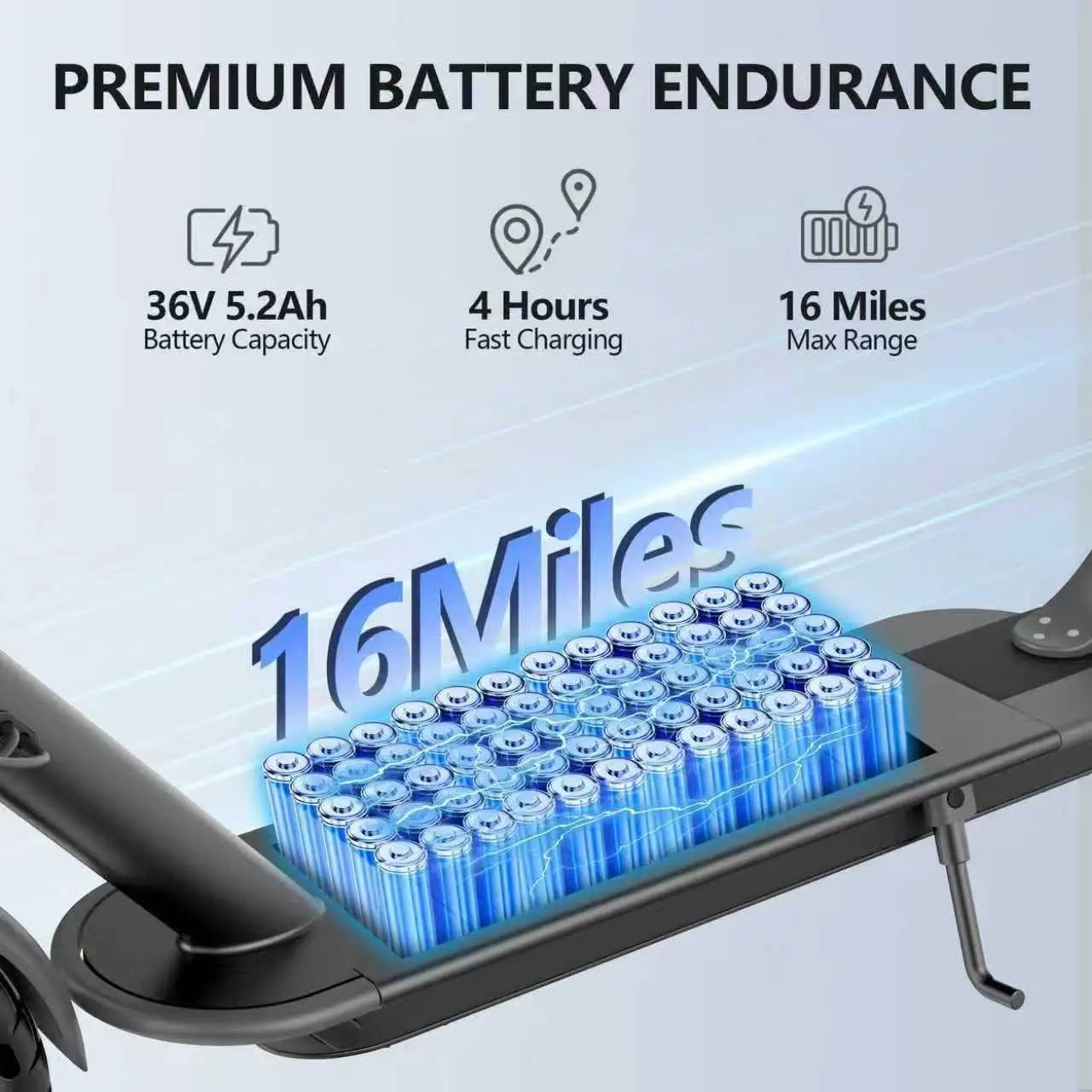 LADPED LP60 Electric Scooter Folding 16 Mile Range 350W 19MPH