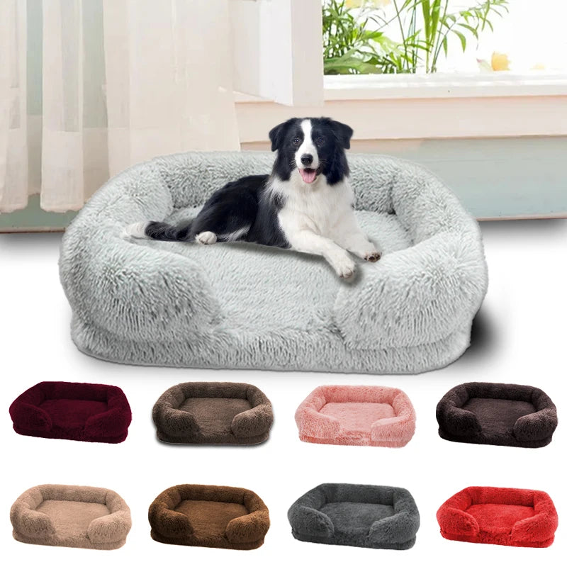NONECN Thickened Orthopedic Dog Bed for Large Dogs Plush Cover