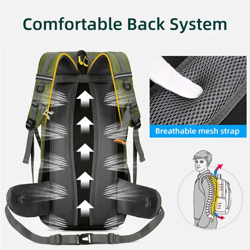 Scione Waterproof Hiking Backpack Rucksack For Outdoor Adventures